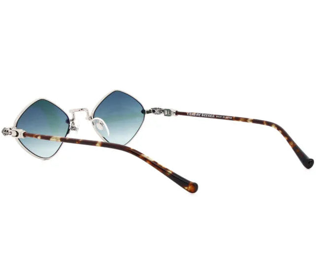 Chrome Hearts Diamond Dog 2153 Unisex Silver & Tortoiseshell Diamond Sunglasses