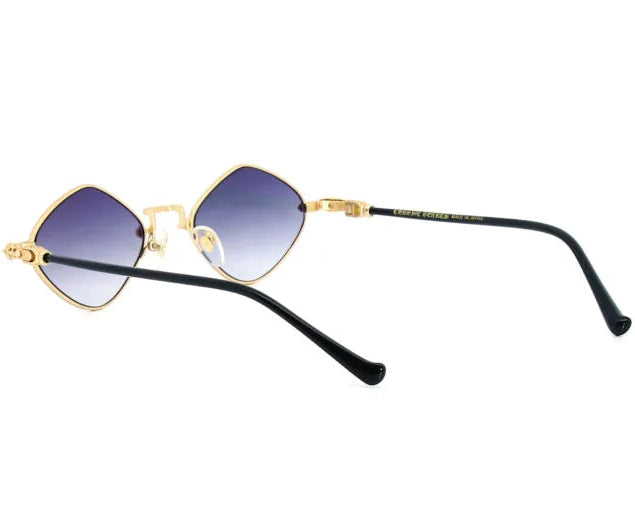 Chrome Hearts Diamond Dog 2155 Unisex Gold & Black Diamond Sunglasses