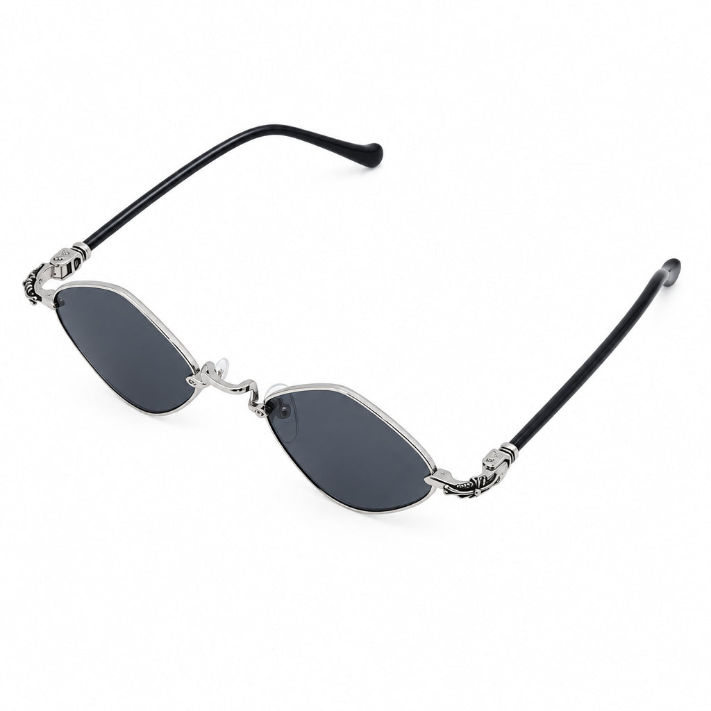 Chrome Hearts Diamond Dog 2160 Unisex Dark Grey Diamond Sunglasses