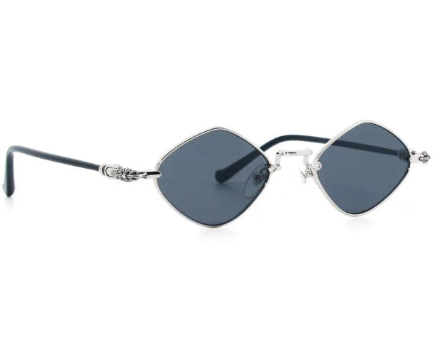 Chrome Hearts Diamond Dog 2160 Unisex Dark Grey Diamond Sunglasses