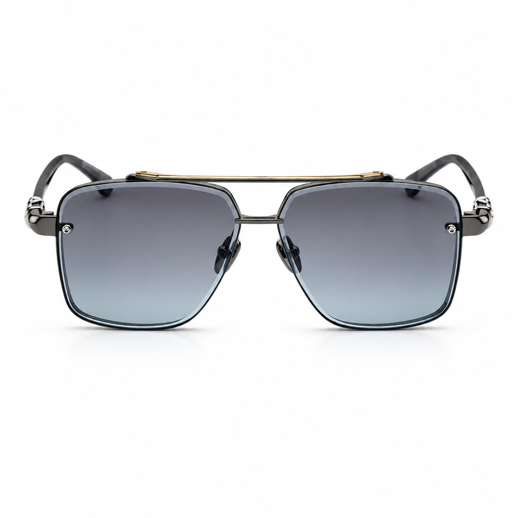 Chrome Hearts GHO 1400 Unisex Black & Grey Gradient Square Sunglasses