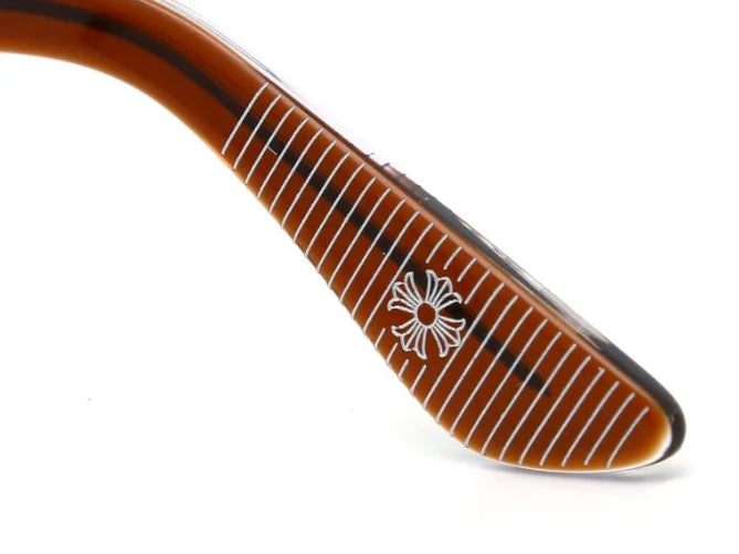Chrome Hearts Vagillionaire II Square-Frame Brown & Silver Glasses