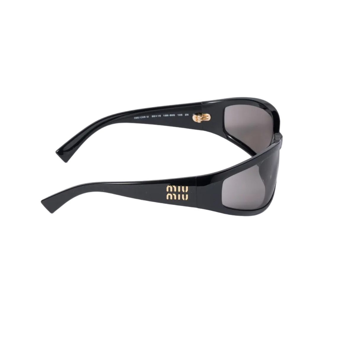 Miu Miu Eyewear Collection Women Black Wraparound Sunglasses