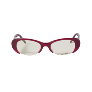 Miu Miu Women Vedette Oval Cut-Out Blue-ray Transparent Sunglasses
