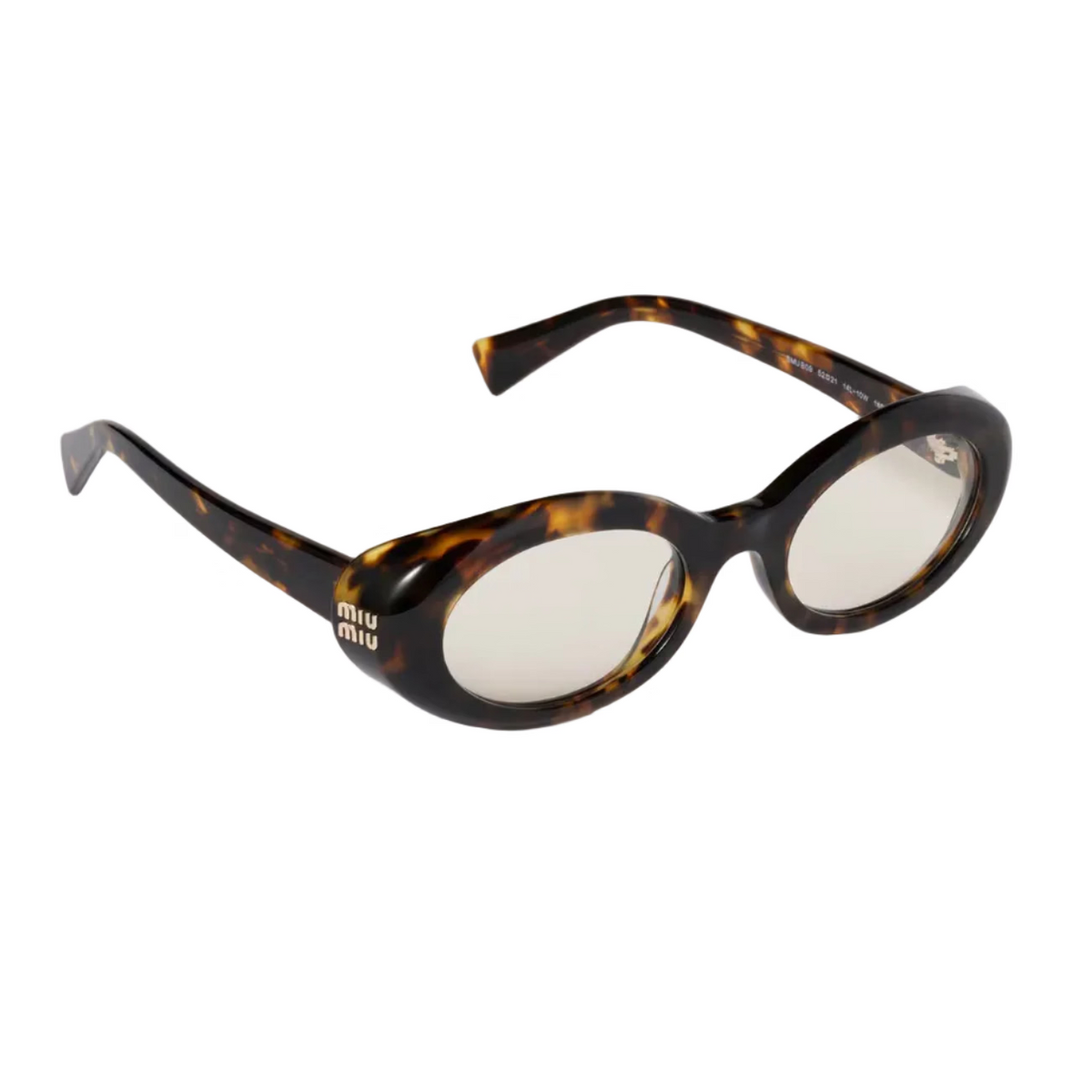Miu Miu Women Rêverie Honey Tortoiseshell Blue-ray Transparent Sunglasses