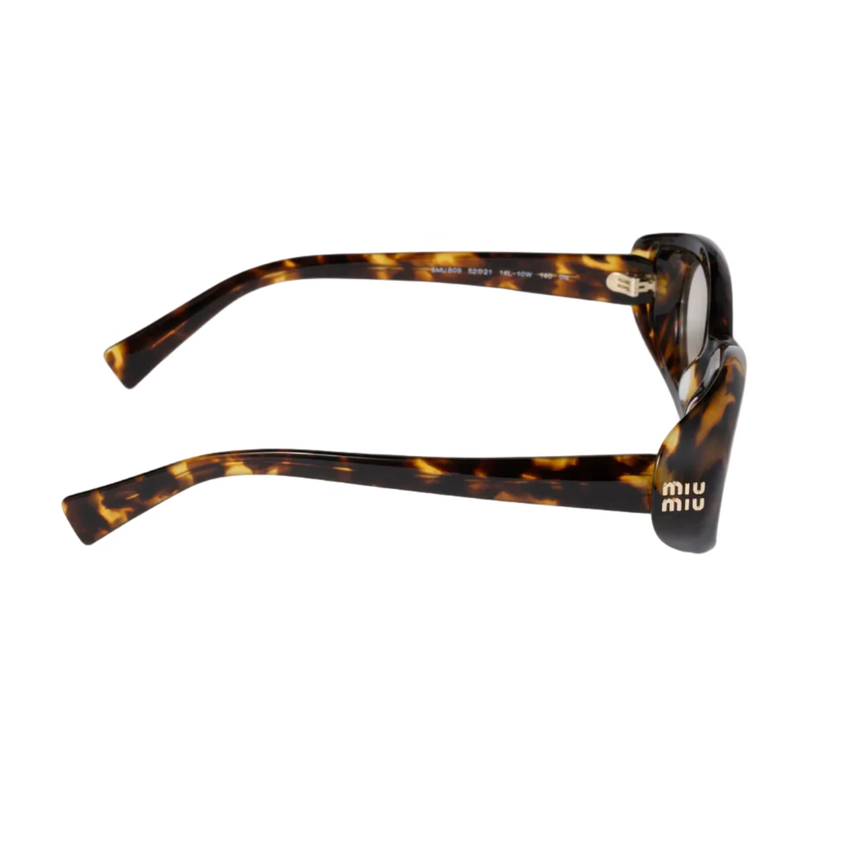 Miu Miu Women Rêverie Honey Tortoiseshell Blue-ray Transparent Sunglasses