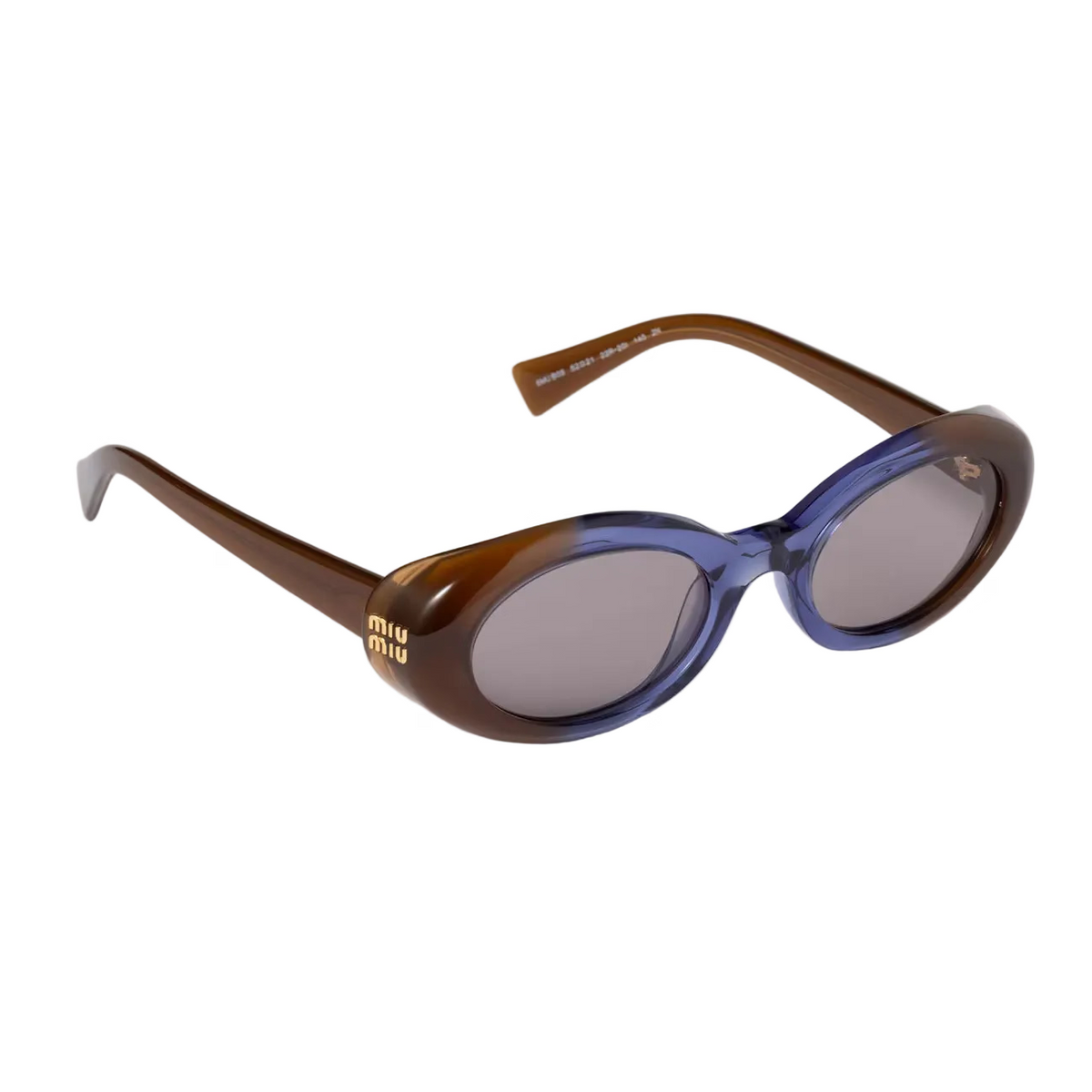 Miu Miu Women Rêverie Amber Opaline / Mauve Lenses Sunglasses