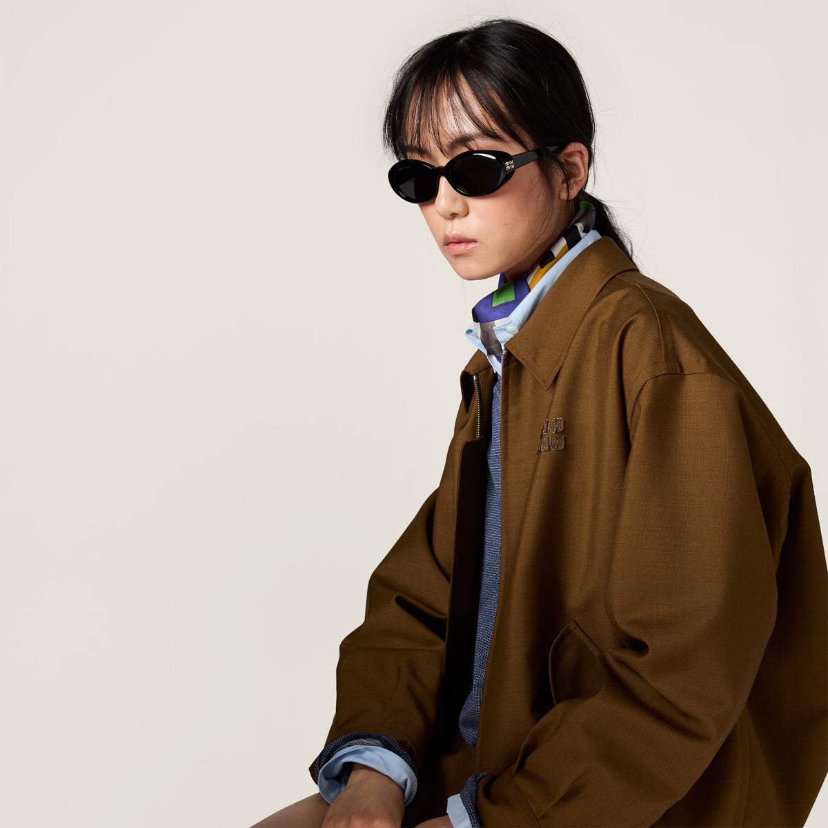 Miu Miu Women Rêverie Black / Slate Gray Lenses Sunglasses