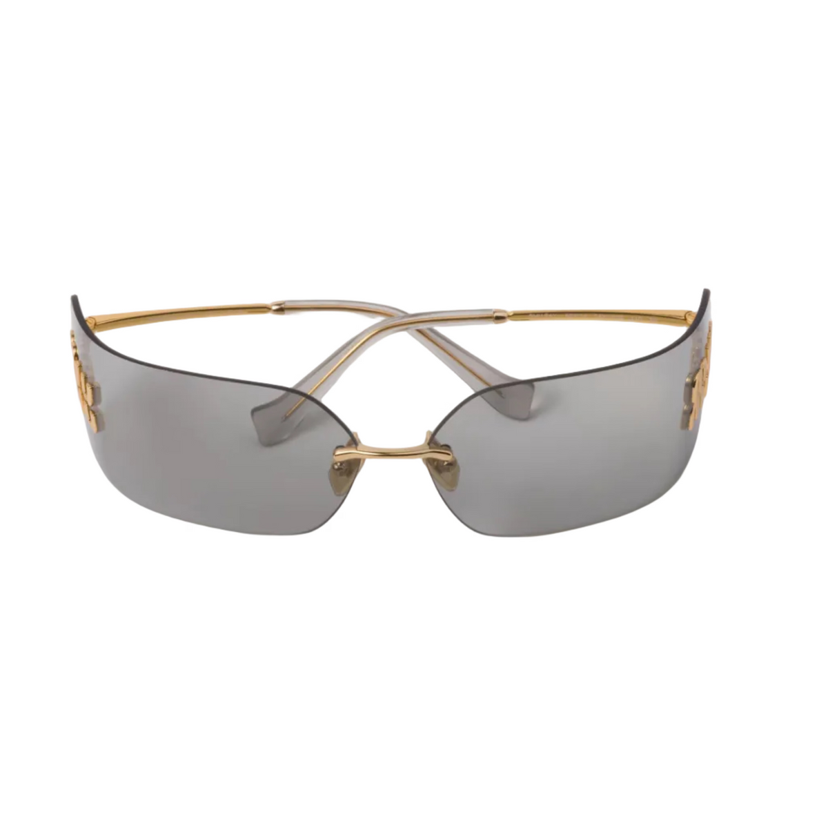 Miu Miu Aube Women Rimless Light Grey Sunglasses