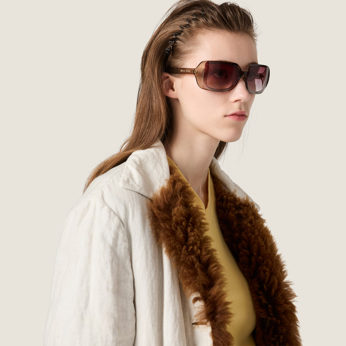 Miu Miu Runway SMUC08 Women Violet / Burgundy Bio Gradient Sunglasses