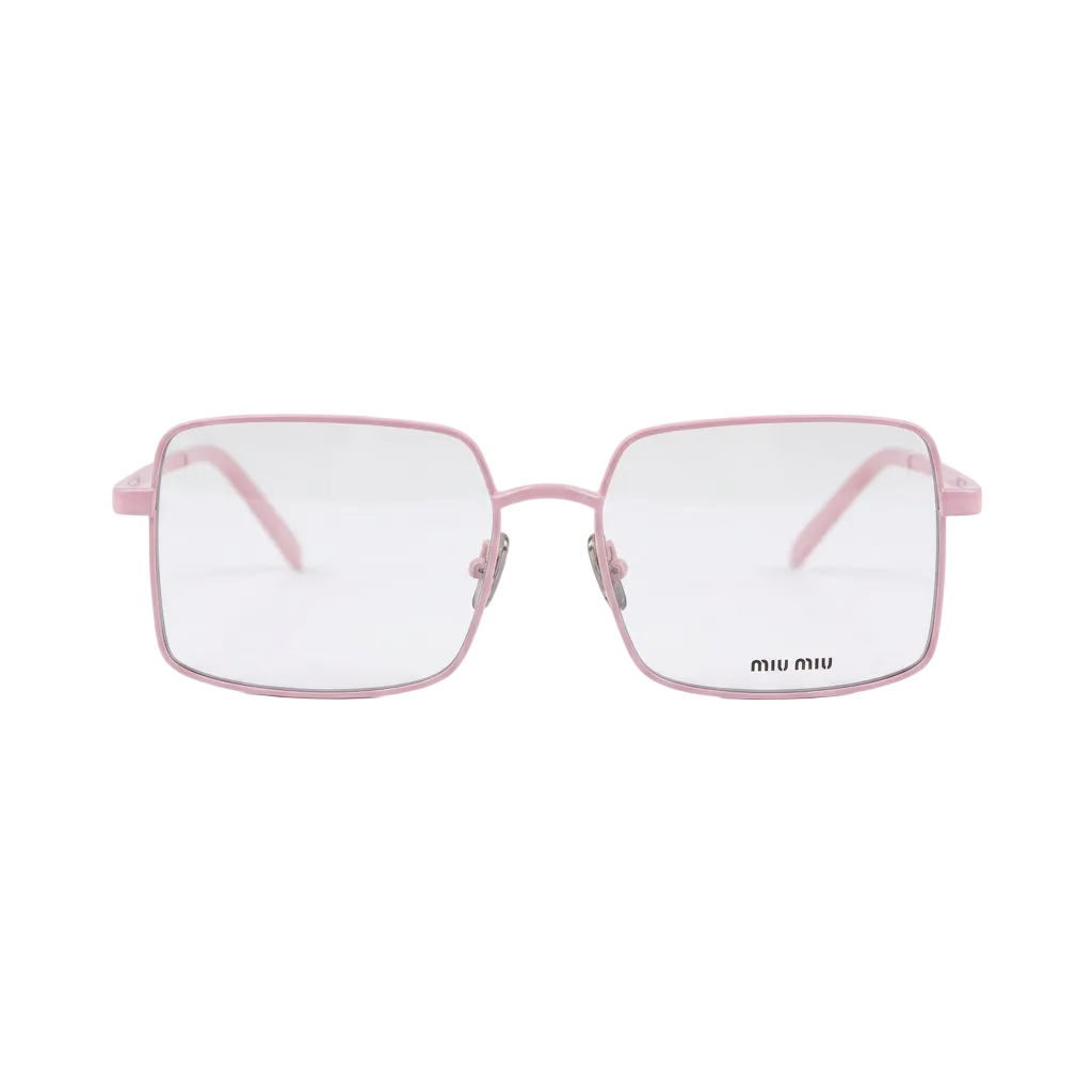 Miu Miu Runway SMUC53 Women Pink Metal Blue-ray Transparent Glasses