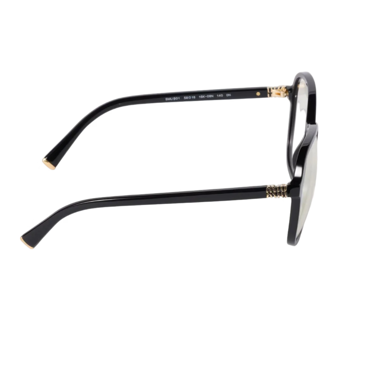 Miu Miu Regard MU B01S Women Oversized Pillow Black / Blue-Ray Transparent Sunglasses