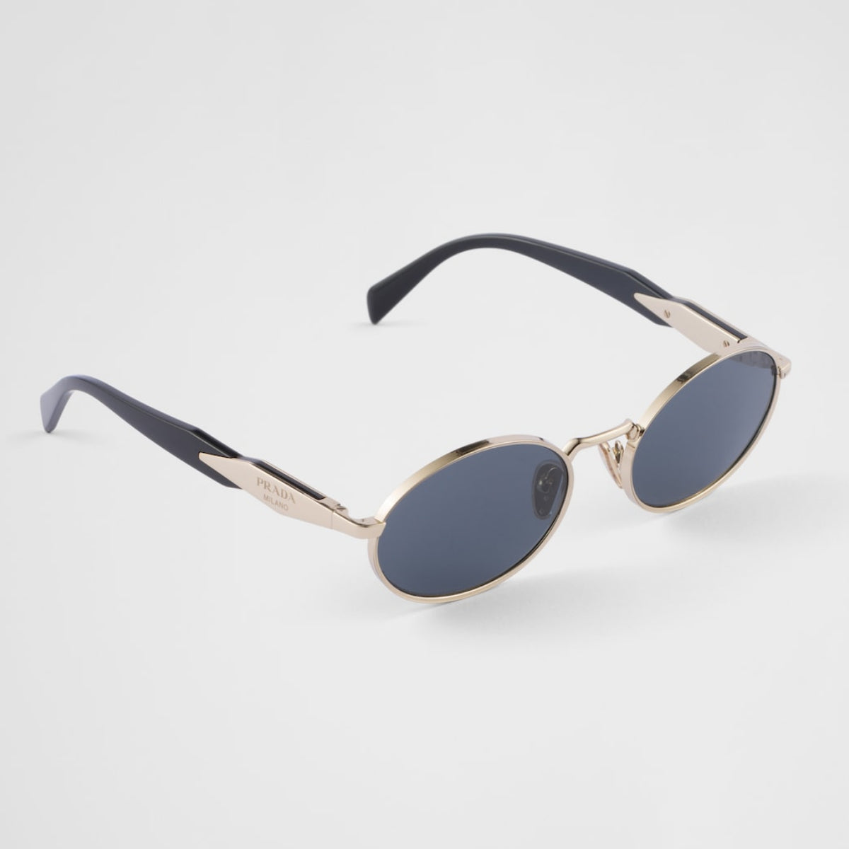 Prada Women Round Frame Honey Gold Sunglasses