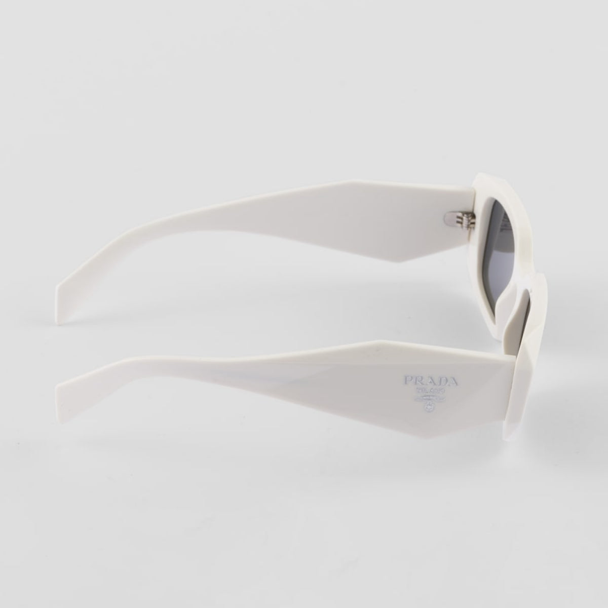 Prada Women Geometric Frame White Sunglasses