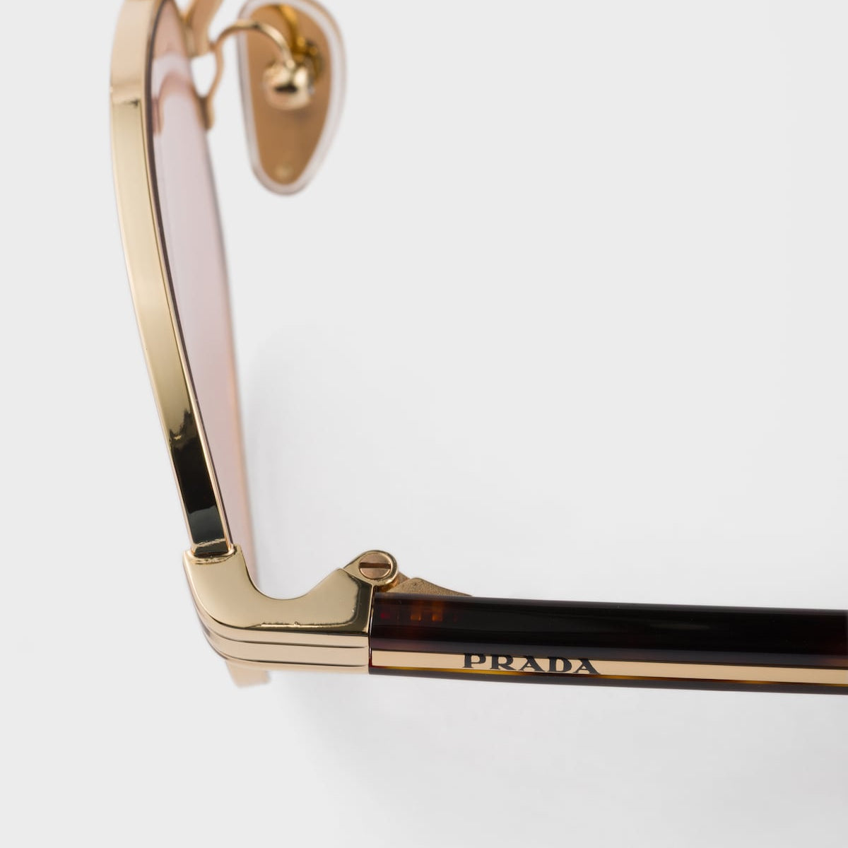 Prada Women Round Frame Cosmic Gold Sunglasses