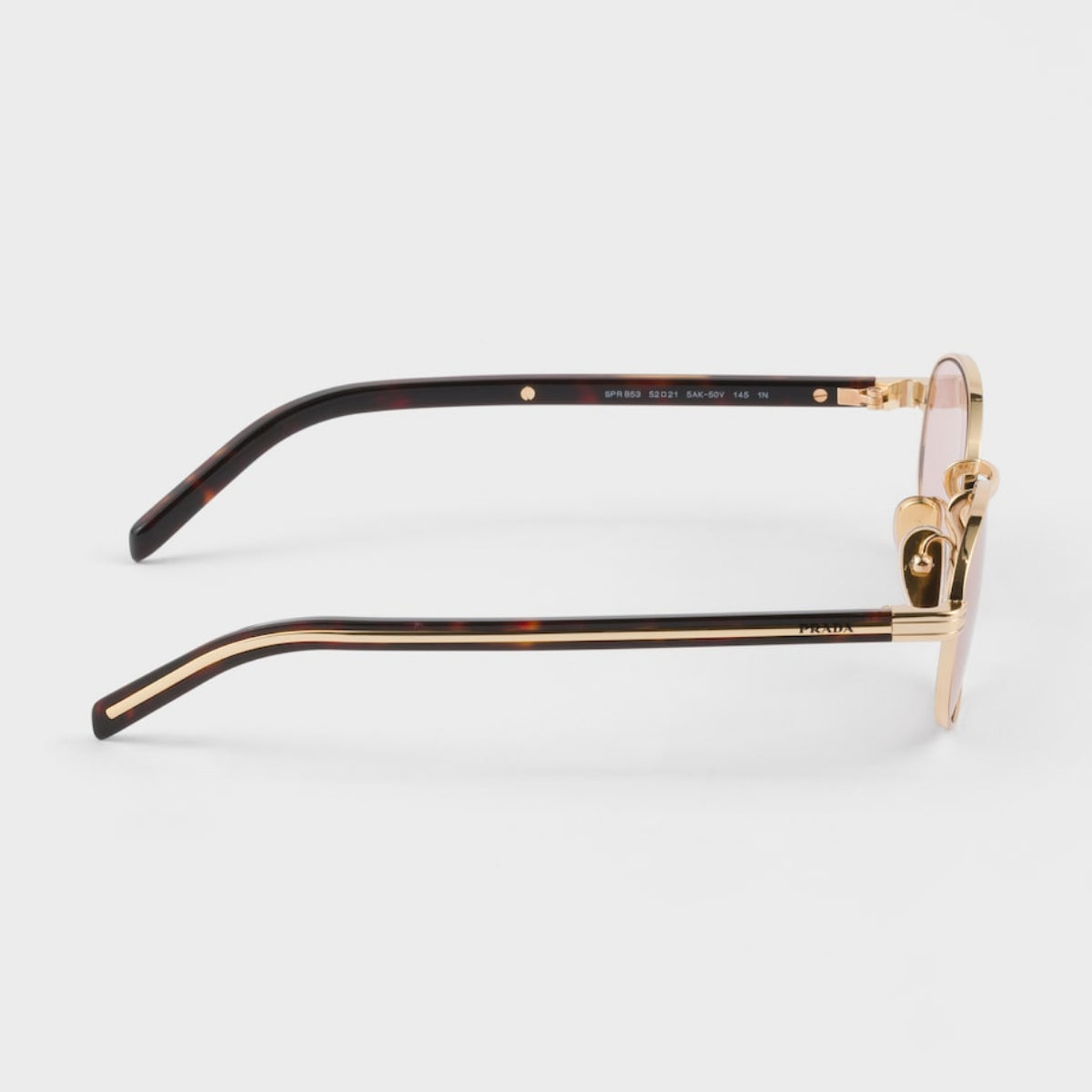 Prada Women Round Frame Cosmic Gold Sunglasses