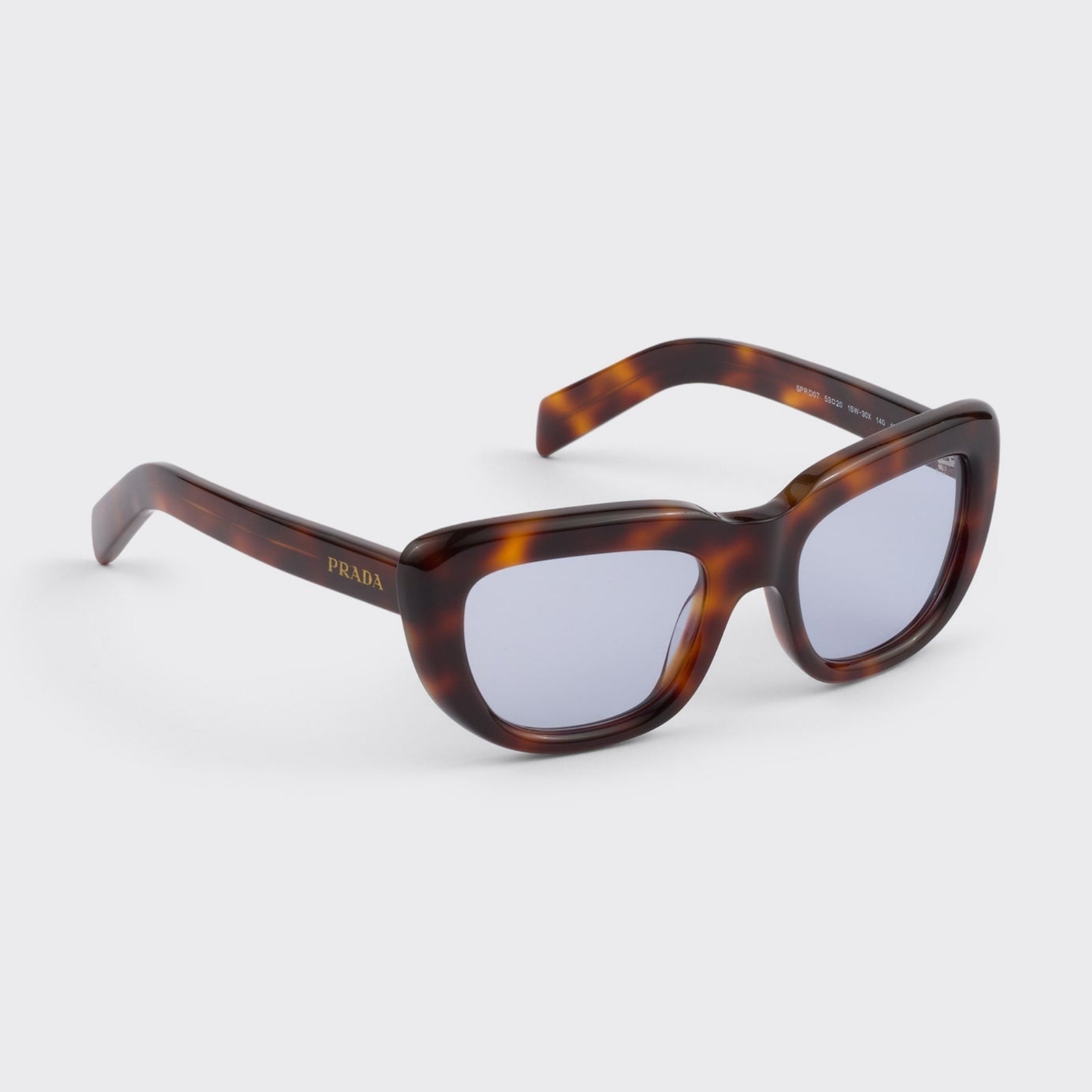 Prada Women Rectangular Frame Mocha Brown Sunglasses
