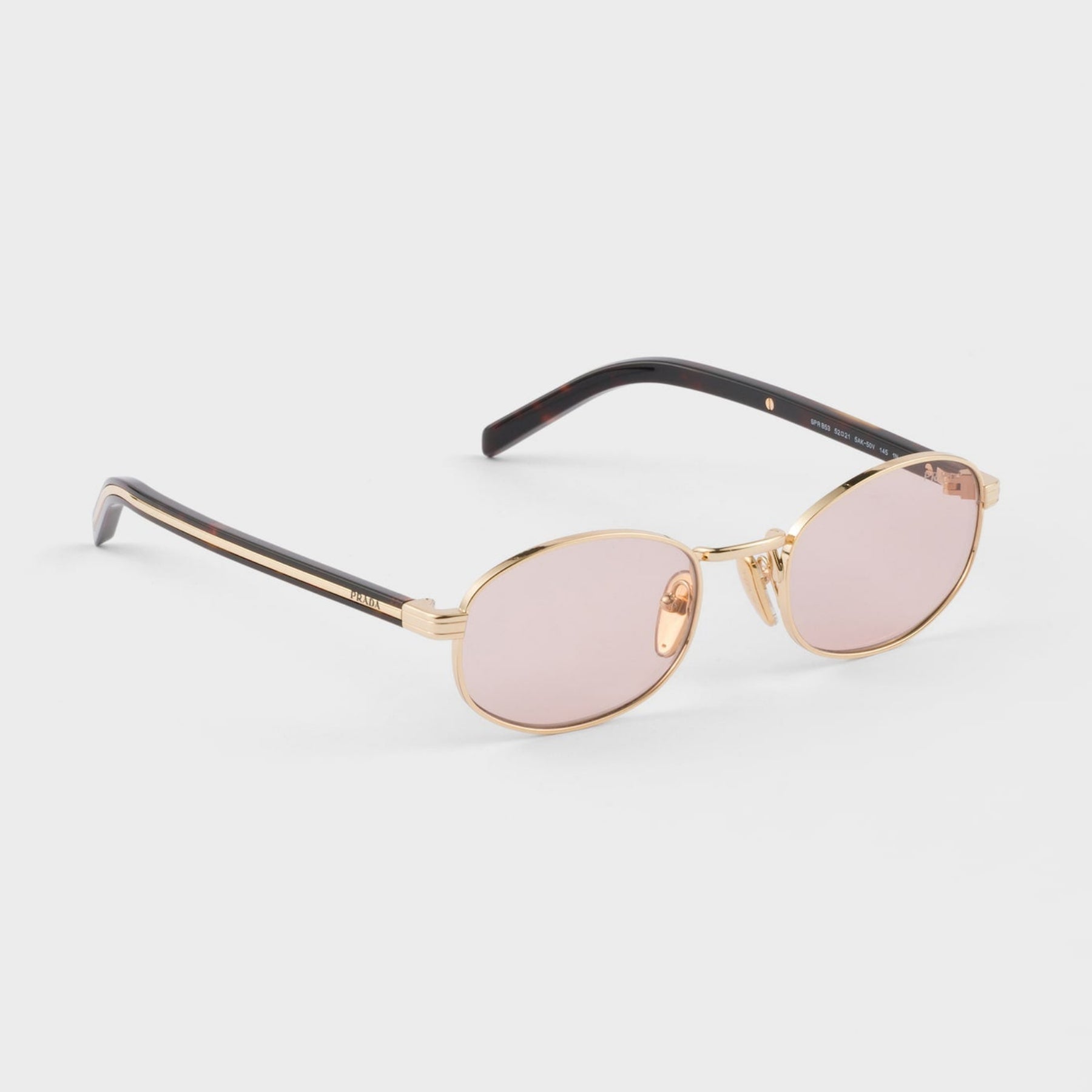 Prada Women Round Frame Cosmic Gold Sunglasses