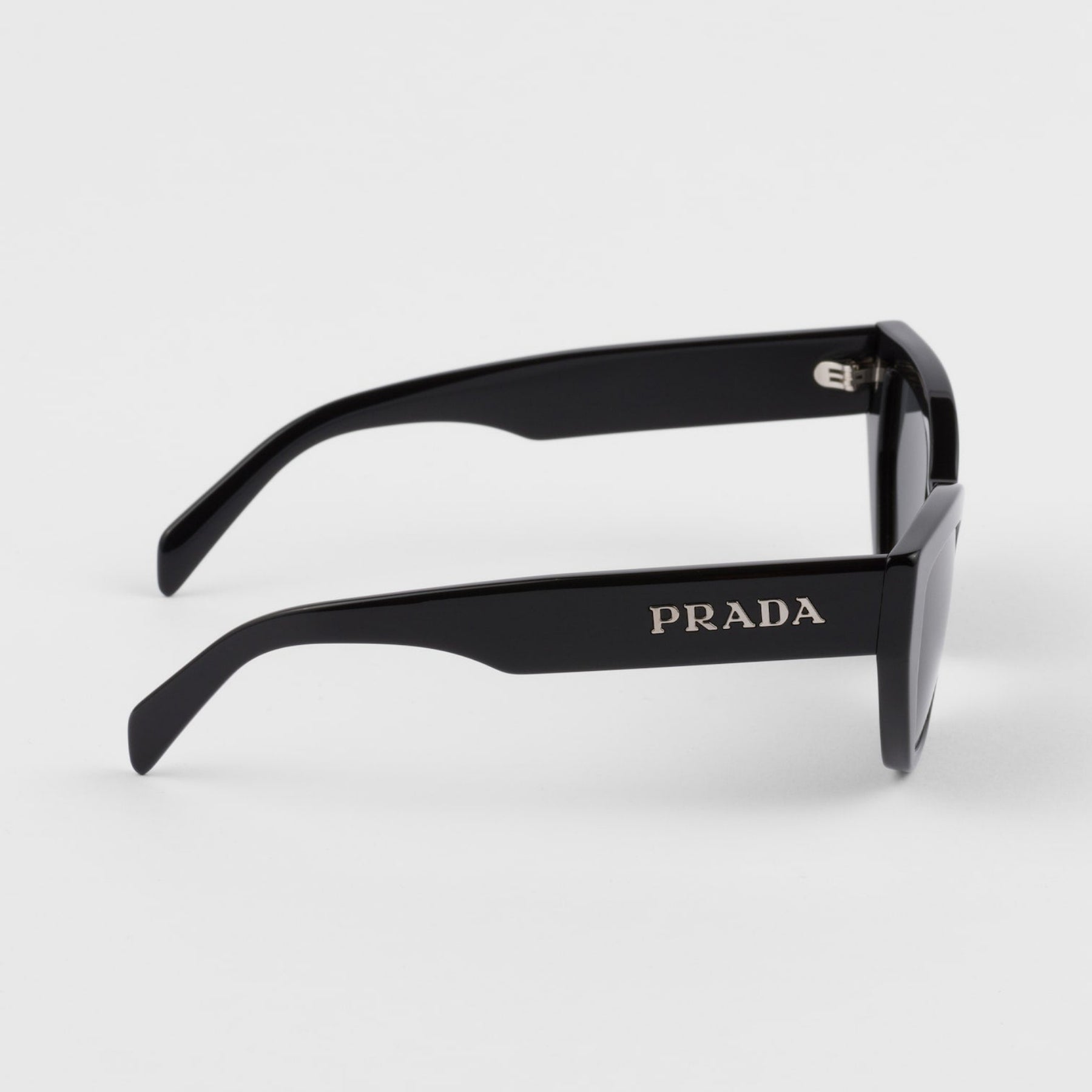 Prada Women Cat-Eye Frame Lava Black Sunglasses