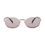 Prada Women Round Frame Matte Gold Sunglasses