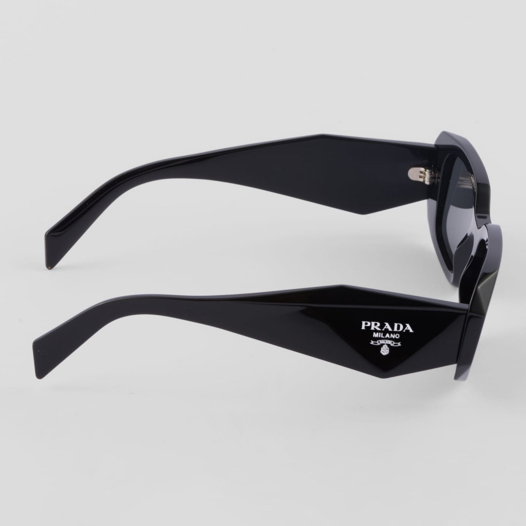 Prada Women Geometric Frame Rustic Black Sunglasses