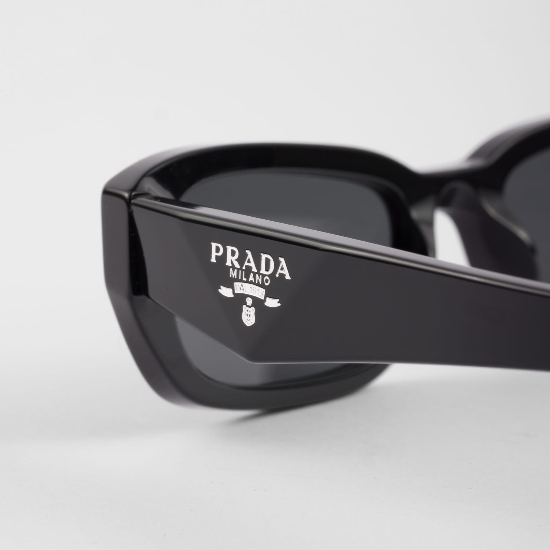 Prada Women Geometric Frame Shadow Gray Sunglasses