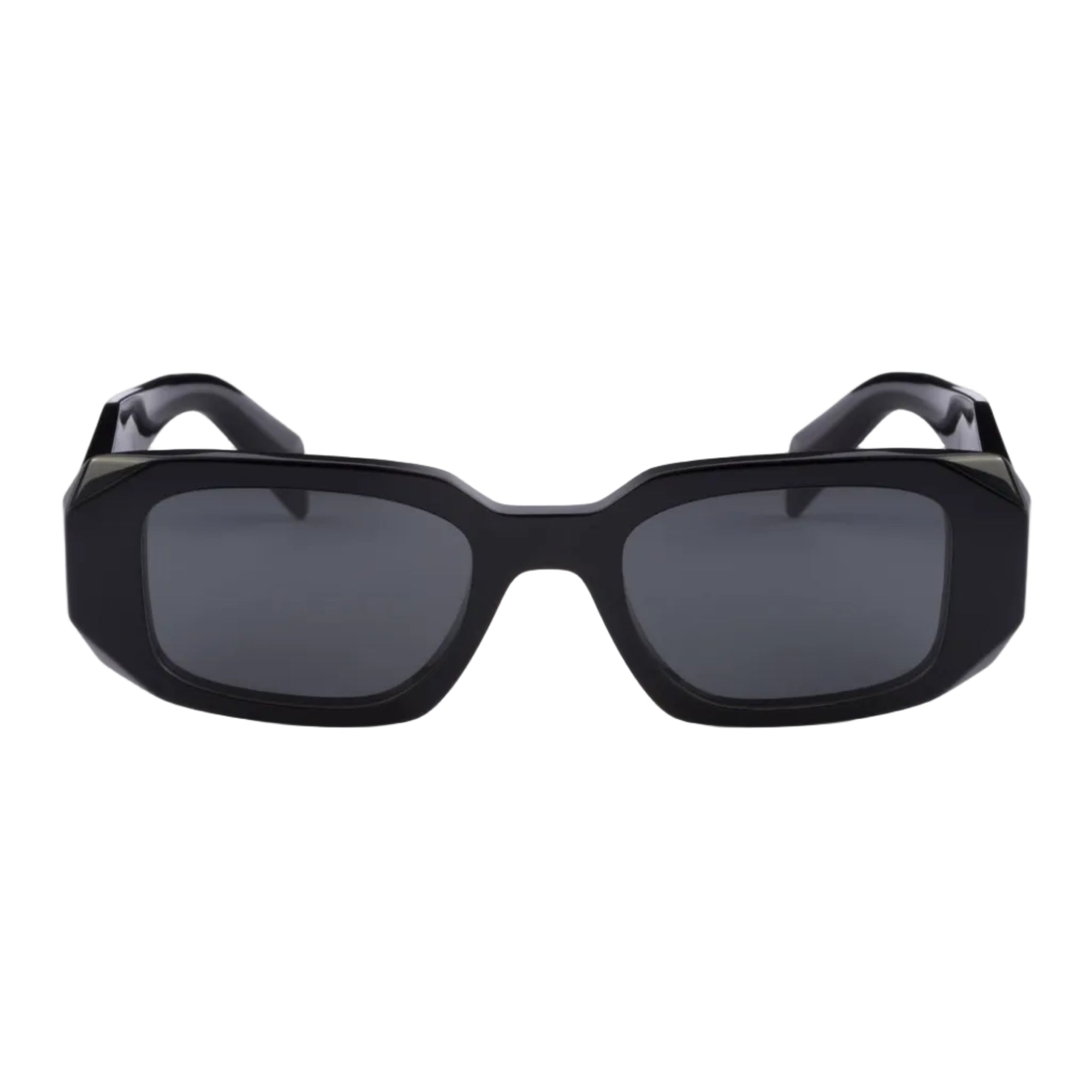 Prada Women Geometric Frame Rustic Black Sunglasses