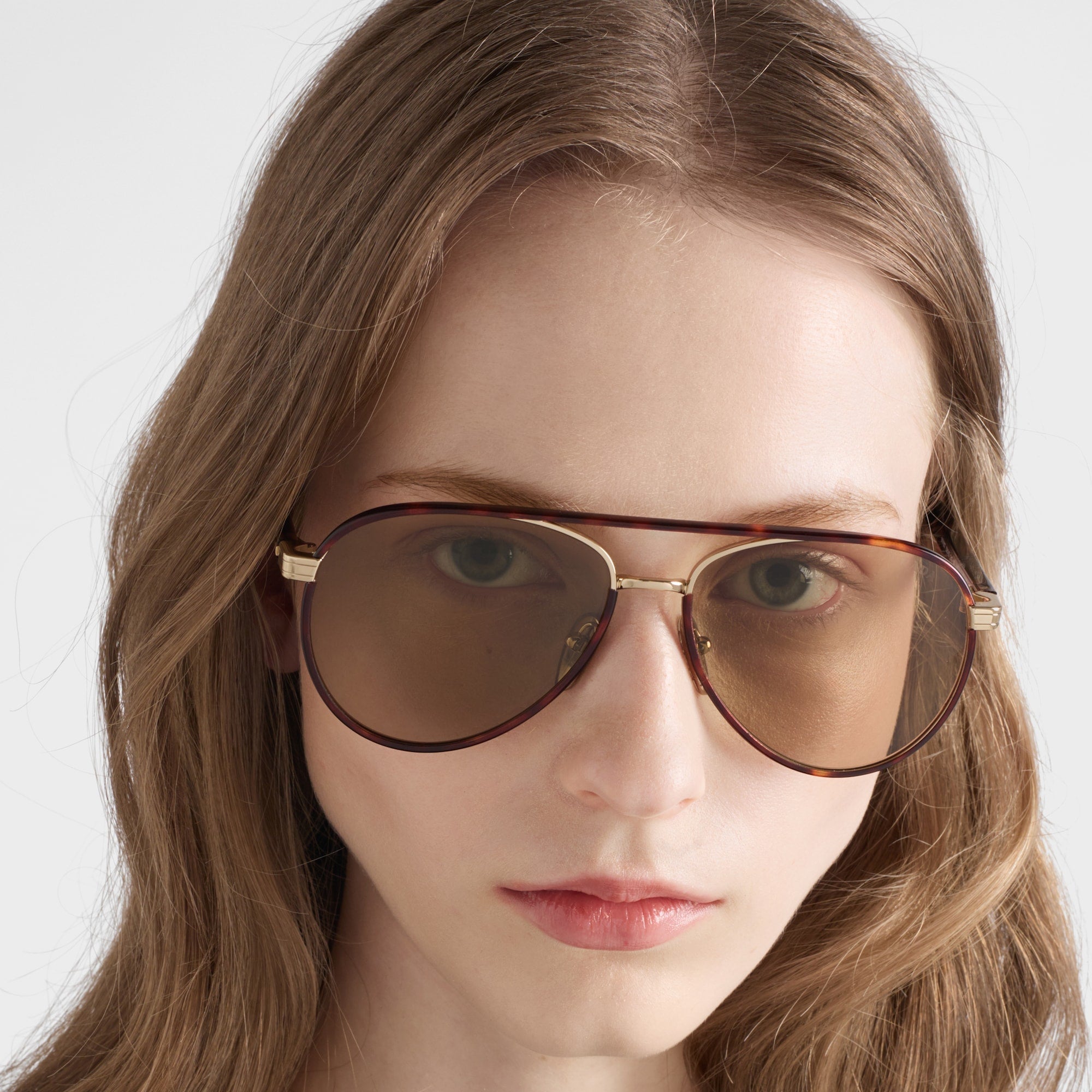 Prada Women Pilot Frame Briarwood Tortoiseshell Sunglasses