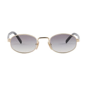 Prada Women Round Frame Pale Gold Sunglasses