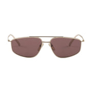 Prada Women Rectangle Frame Pale Gold Sunglasses