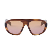 Prada Women Pilot Frame Leather Brown Sunglasses