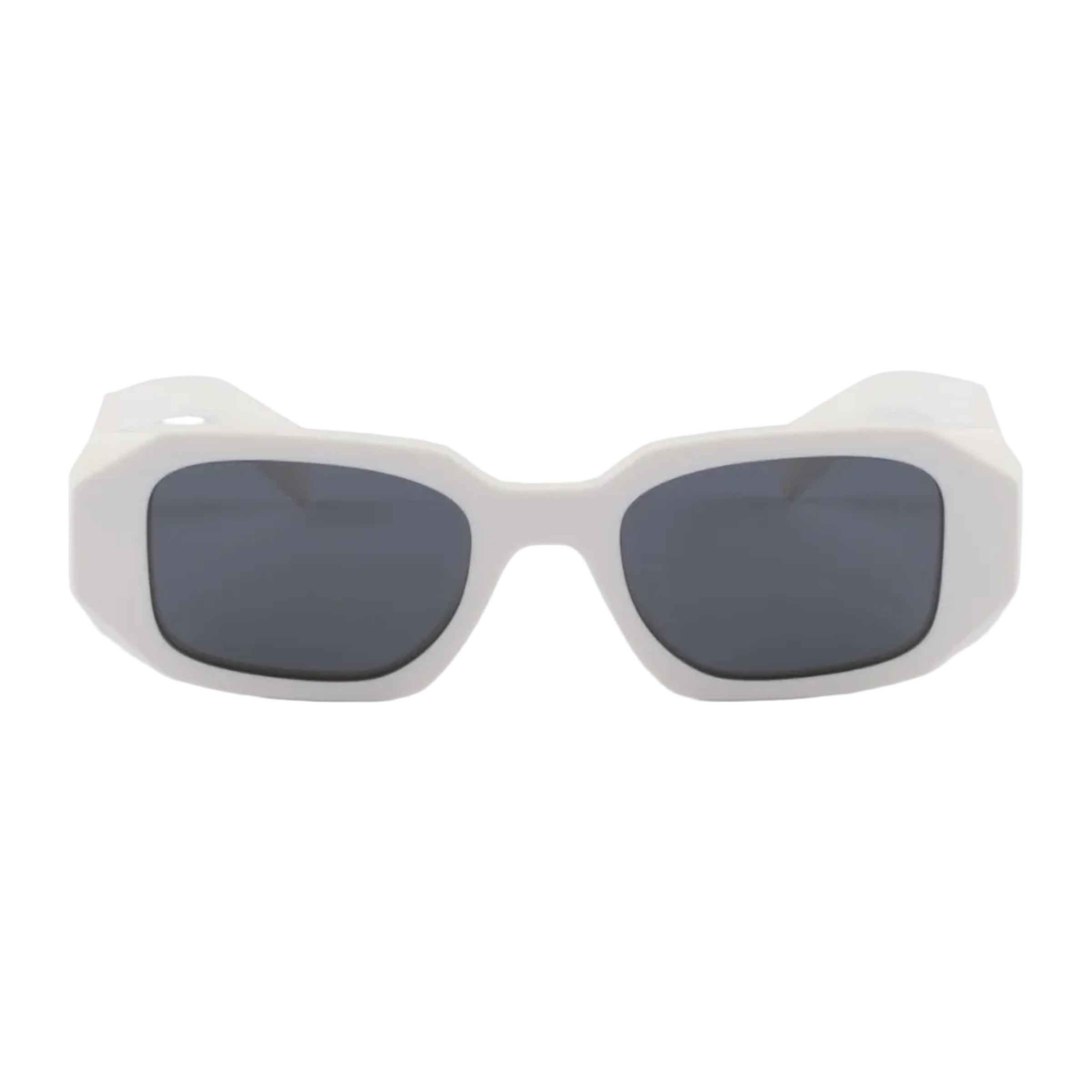 Prada Women Geometric Frame White Sunglasses