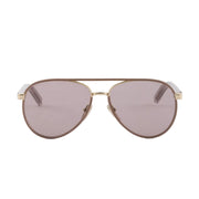 Prada Women Pilot Frame Pale Gold Sunglasses