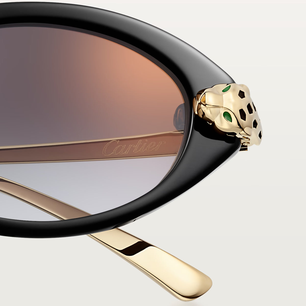 Cartier Panthère de Cat-Eye Women Grey Gradient Sunglasses