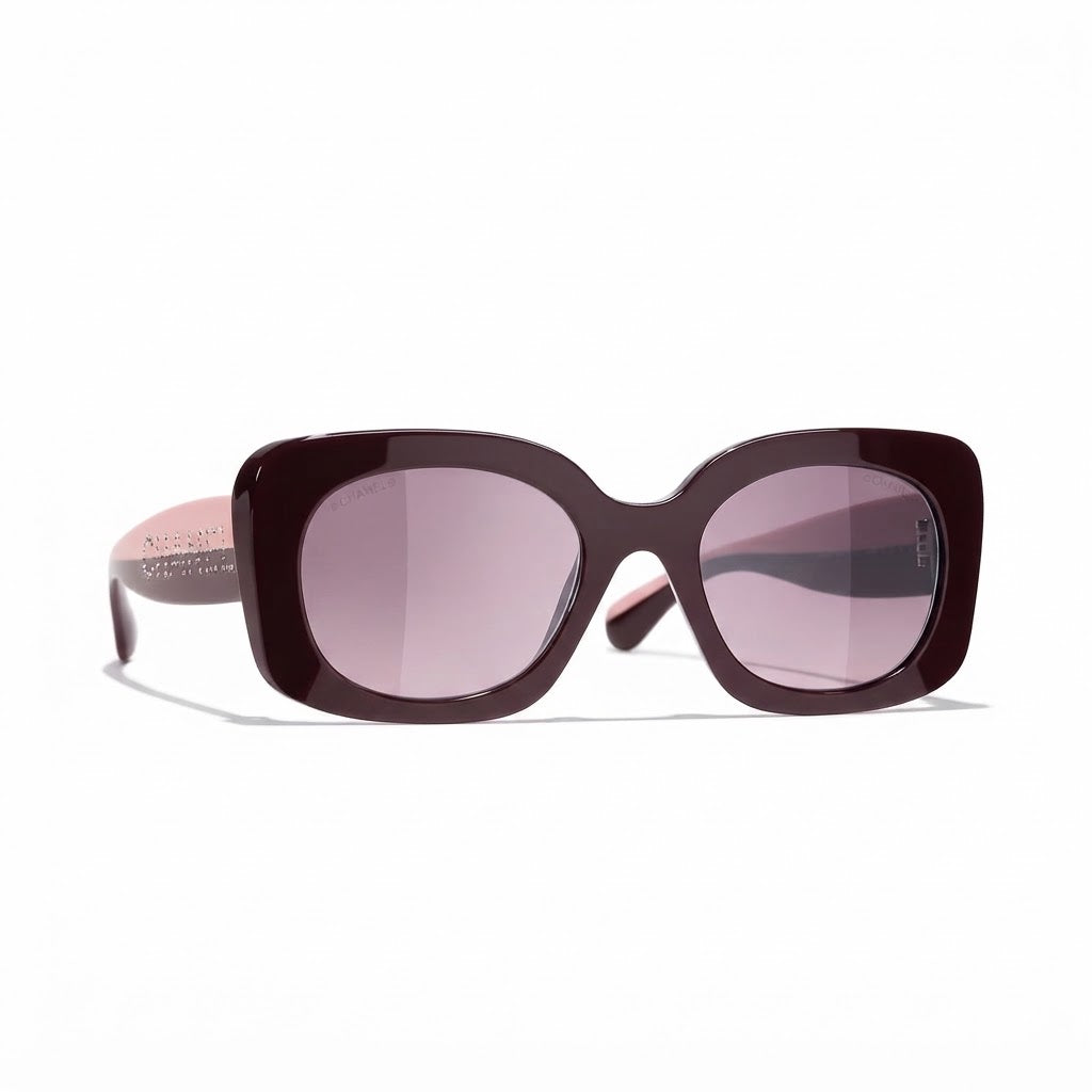 Chanel Women Square Red Sunglasses