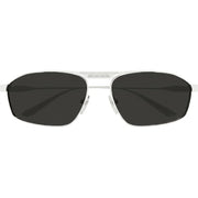 Balenciaga Men BB0416S 002 Silver Glitter / Grey Geometric Metal Sunglasses
