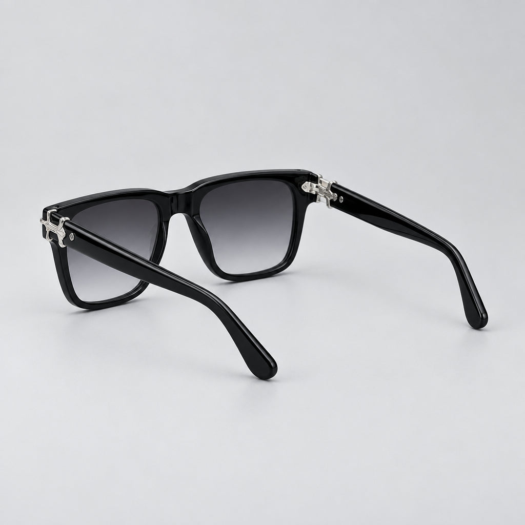 Chrome Hearts Unisex SLIDN  Black Frame / Silver Hardware Grey Sunglasses