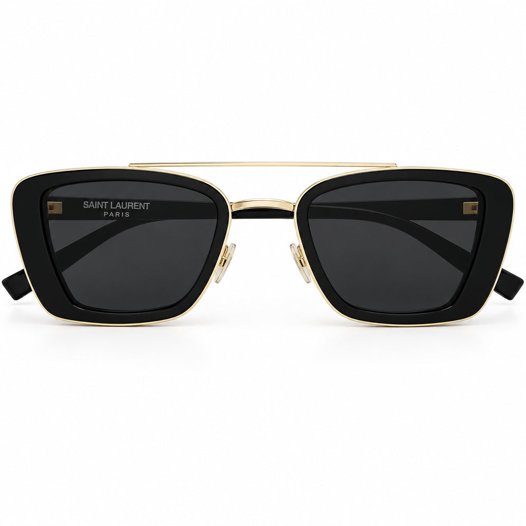 Saint Laurent Unisex SL 825 Rectangular Black Sunglasses