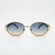 Chanel Women Oval Frame Grey Tinted Gradient Sunglasses