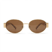 Chanel Women Oval Frame Brown Sunglasses