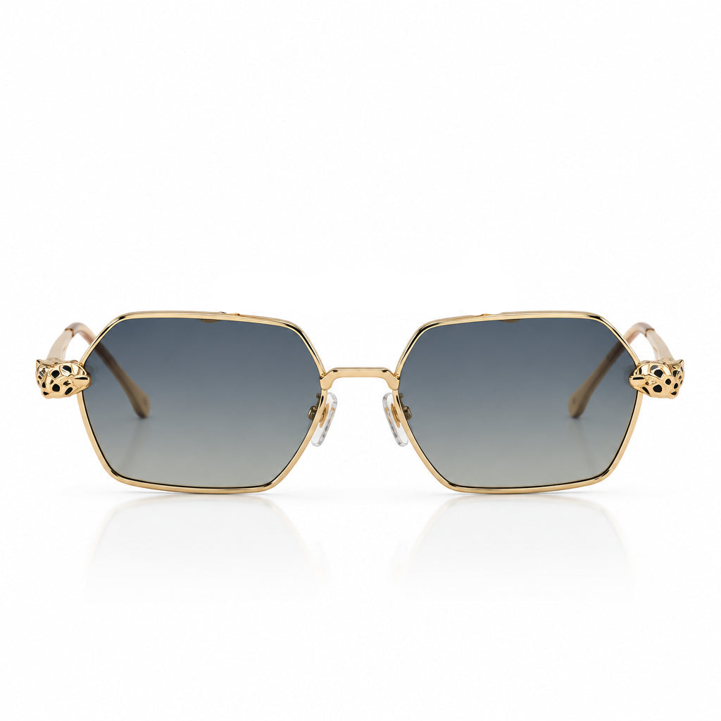 Cartier Panthère de C Women Hexagonal Blue-Yellow Gradient Sunglasses