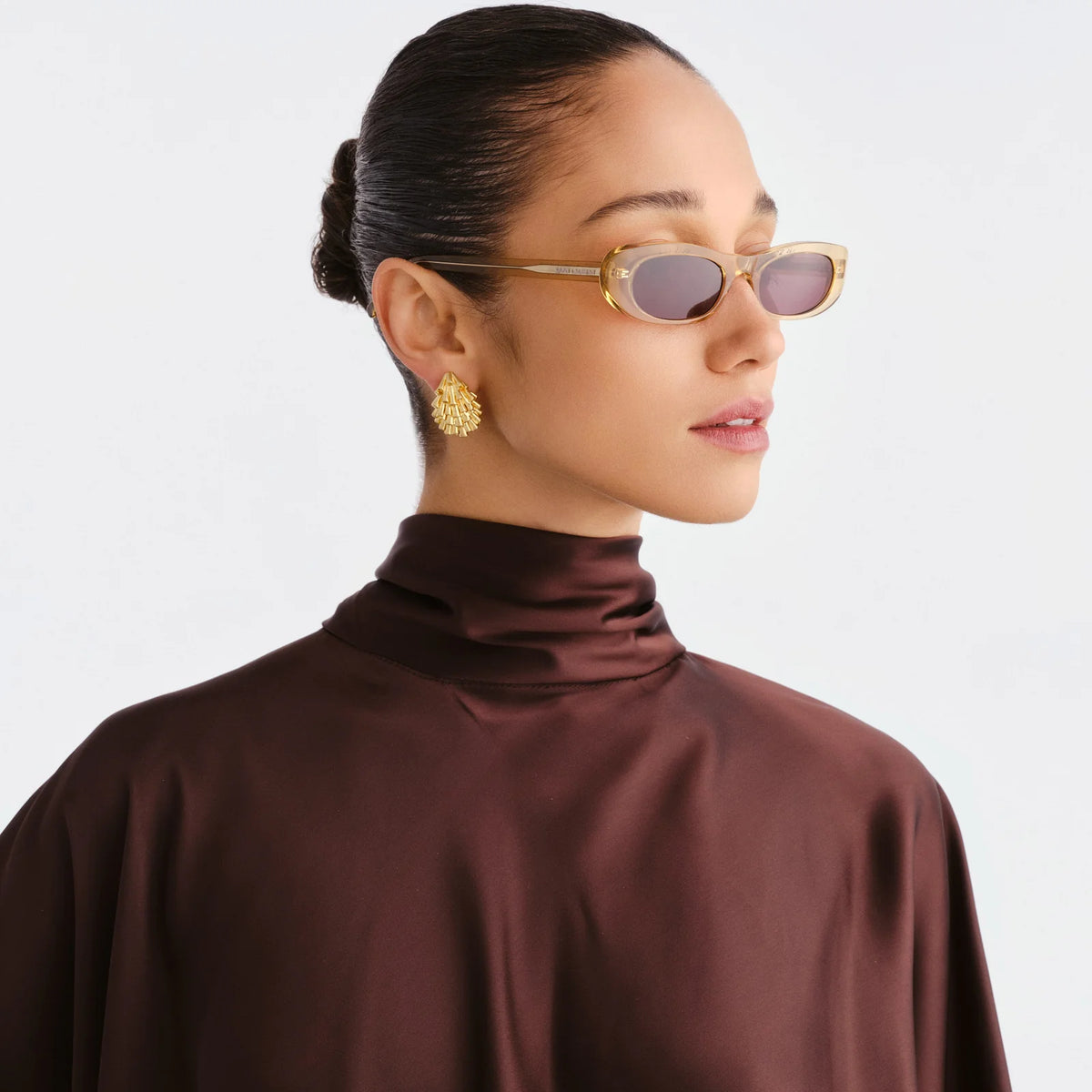 Saint Laurent Women SL 557 Shade Yellow Sunglasses