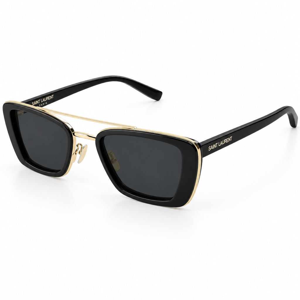 Saint Laurent Unisex SL 825 Rectangular Black Sunglasses