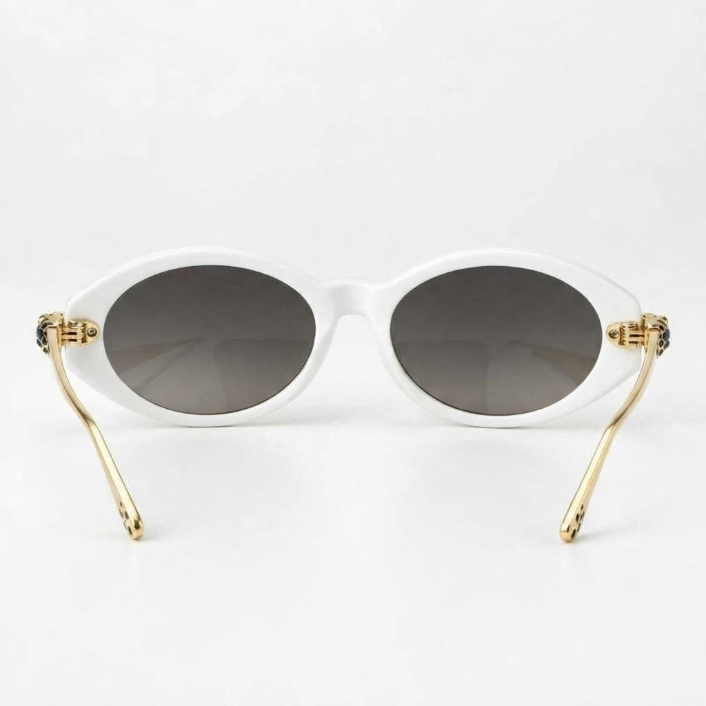 Cartier Panthère de Cartier Women’s Cat-Eye White Sunglasses