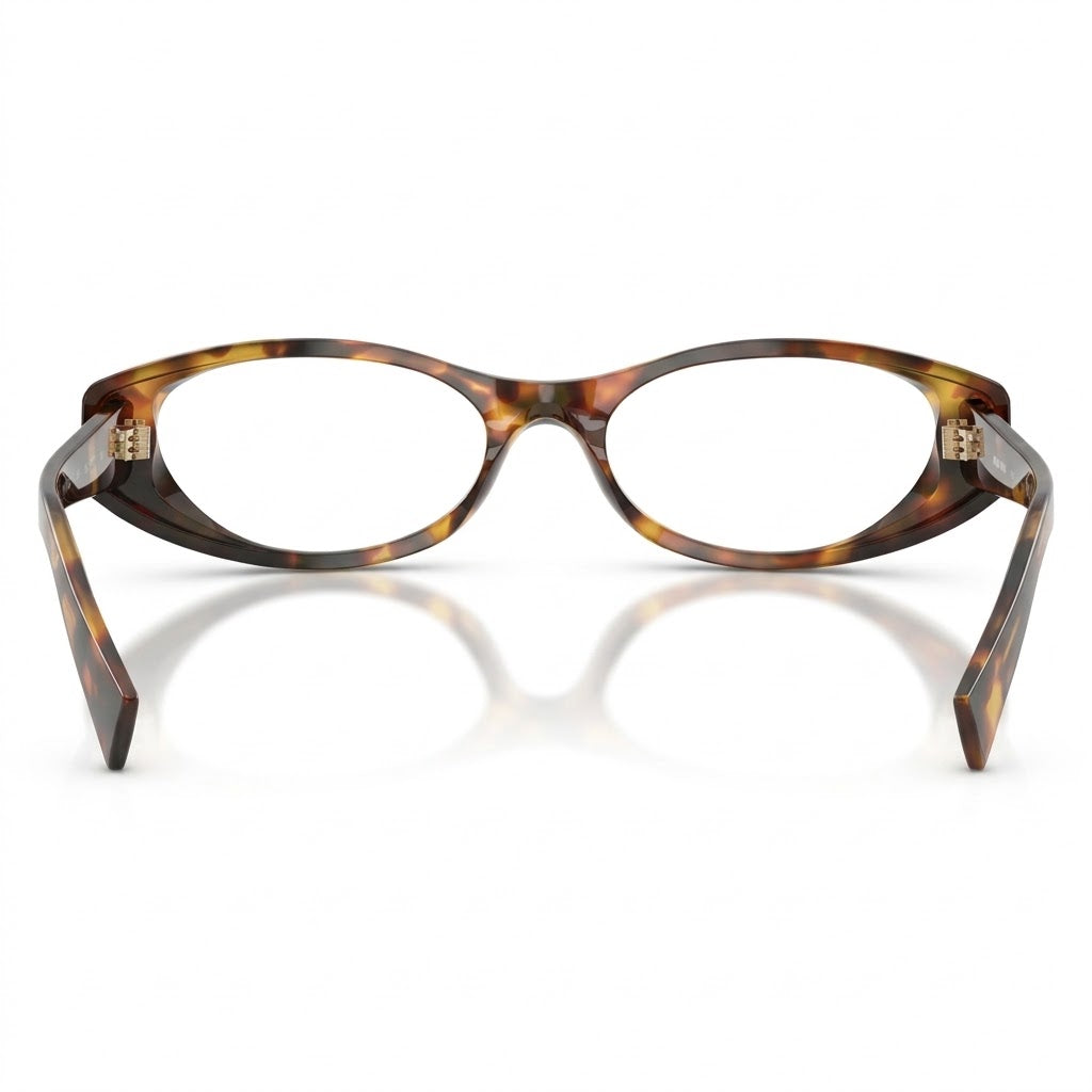 Miu Miu Women MU 03ZV Narrow Oval Optical Honey Havana / Transparent Glasses