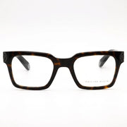 Philipp Plein Men Dark Havana Square Eyeglasses