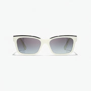 Chanel Women Square Black & White Sunglasses