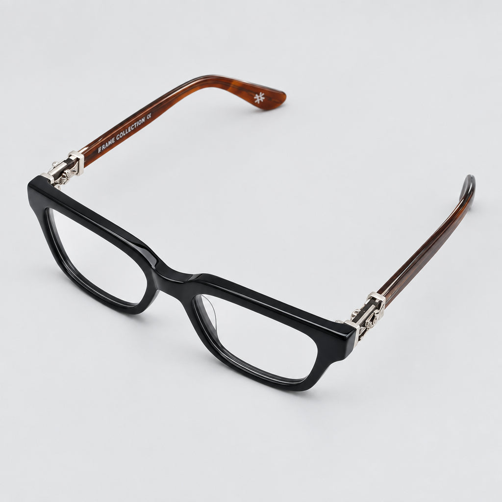 Chrome Hearts Vagillionaire II Square-Frame Black & Brown Glasses
