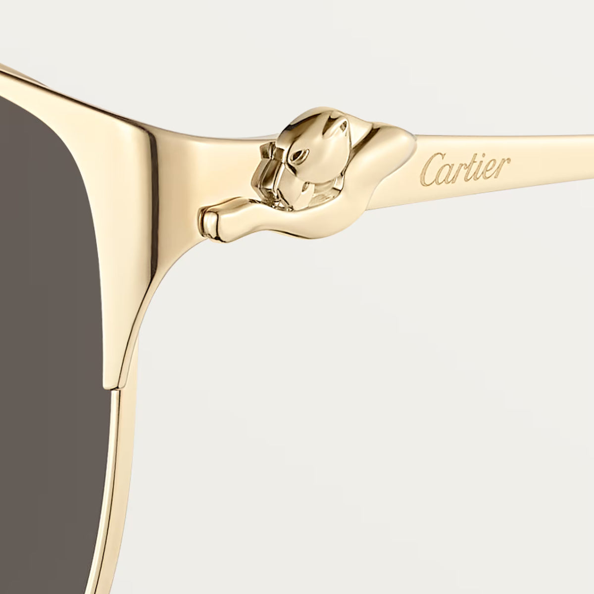 Cartier Panthère de Women Round Gold-Grey Sunglasses