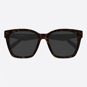 Saint Laurent Women SL M171/F 002 57 Havana Square Sunglasses
